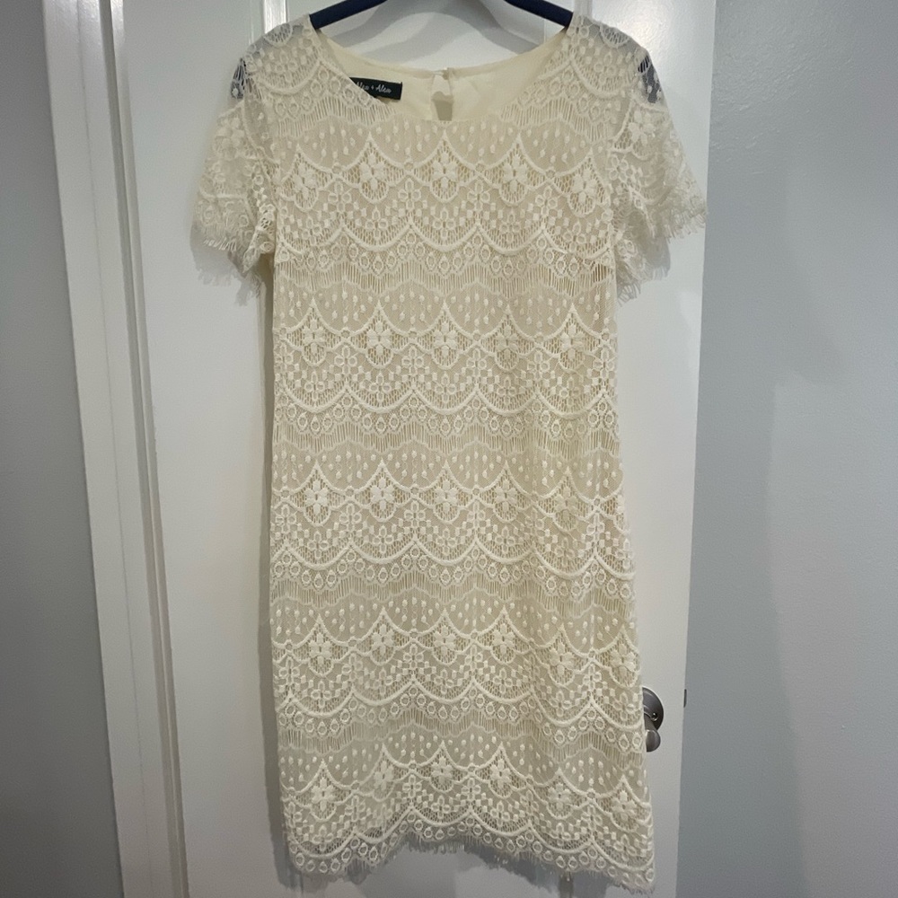 White lace Alex & Alex dress, size S